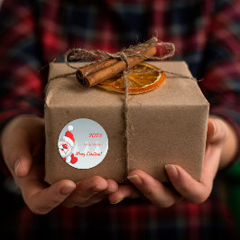 Niedlicher Weihnachtsschnee Runder Aufkleber