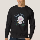Niedlicher Weihnachtsschneebann Sweatshirt (Vorderseite)