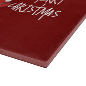 Niedlicher Weihnachtsschneemann Cartoon Custom Hol Schneidebrett (Ecke)