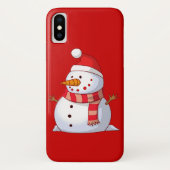 Niedlicher Weihnachtsschneemann Case-Mate iPhone Hülle (Rückseite)
