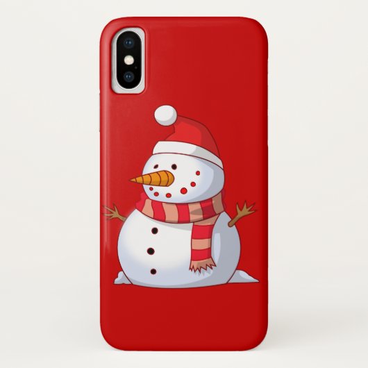 Niedlicher Weihnachtsschneemann Case-Mate iPhone Hülle (Rückseite)