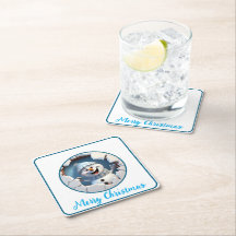 Niedlicher Weihnachtsschneemann durch die Mauer il