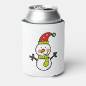 niedlicher Weihnachtsschneemann - festlich Dosenkühler (Kanne Rückseite)