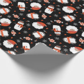 Niedlicher Weihnachtsschneemann Geschenkpapier (Ecke)