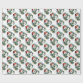 Niedlicher Weihnachtsschneemann Geschenkpapier (Flach)