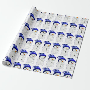 Niedlicher Weihnachtsschneemann Geschenkpapier
