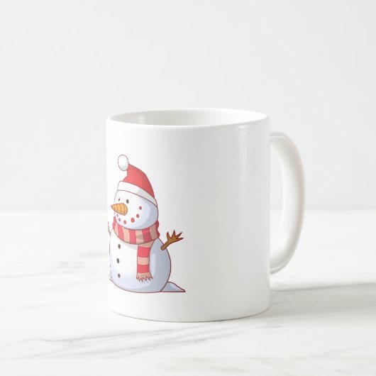 Niedlicher Weihnachtsschneemann Kaffeetasse (VorderseiteRechts)