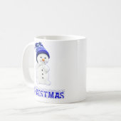 Niedlicher Weihnachtsschneemann Kaffeetasse (Vorderseite Links)