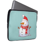 Niedlicher Weihnachtsschneemann Laptopschutzhülle (Vorne Rechts)