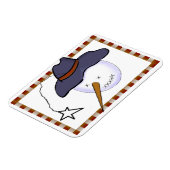 Niedlicher Weihnachtsschneemann Magnet (Linke Seite)