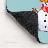 Niedlicher Weihnachtsschneemann Mousepad (Ecke)