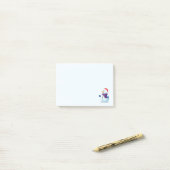 Niedlicher Weihnachtsschneemann Post-it Klebezettel (Auf Schreibtisch)