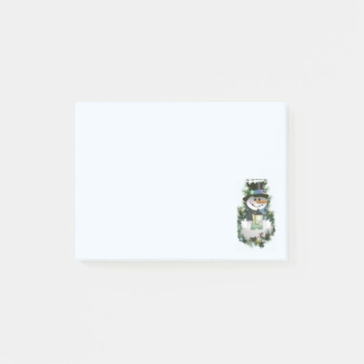 Niedlicher Weihnachtsschneemann Post-it-Notizen Post-it Klebezettel (Vorderseite)