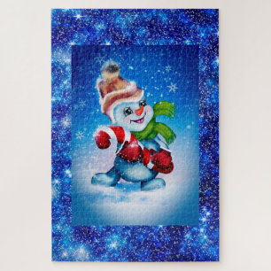 Niedlicher Weihnachtsschneemann Puzzle