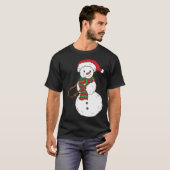 Niedlicher Weihnachtsschneemann T - Shirt (Vorne ganz)