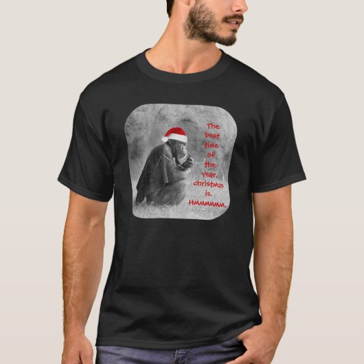 Niedlicher WeihnachtsShirt-"Yoda ähnlicher" T-Shirt (Vorderseite)