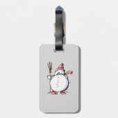 Niedlicher WeihnachtsSnowman Gepäckanhänger (Rückseite vertikal)