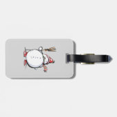 Niedlicher WeihnachtsSnowman Gepäckanhänger (Rückseite horizontal)