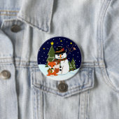 Niedlicher WeihnachtsSnowman und Fox und Button (Beispiel)