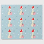 Niedlicher Weihnachtssonntag auf blau Geschenkpapier (Flach)