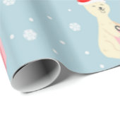 Niedlicher Weihnachtssonntag auf blau Geschenkpapier (Rolleneckpunkt)