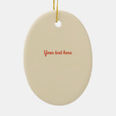 Niedlicher Weihnachtsspielzeugjunge mit Glockenver Keramik Ornament (Hinten)