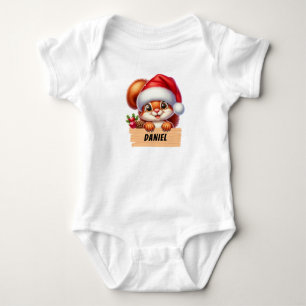Niedlicher Weihnachtssquerril Custom Baby Bodysuit Strampler