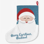 Niedlicher Weihnachtsstempel Weihnachts-Strumpf Großer Weihnachtsstrumpf (Rückseite)