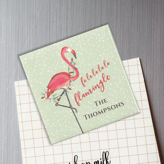 Niedlicher Weihnachtsstrand Flamingo Custom Magnet