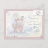 Niedlicher WeihnachtsTeddy Feiertagspostkarte (Rückseite)