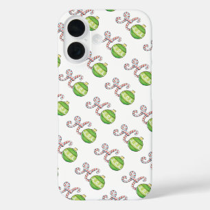 Niedlicher Weihnachtstext, Ho in Candy Canes Ornam iPhone 16 Hülle