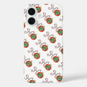 Niedlicher Weihnachtstext, Ho in Candy Canes Ornam iPhone 16 Hülle