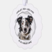 Niedlicher Weihnachtsurlaub für Hunde Ornament Karte (Links)