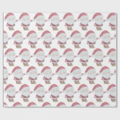 Niedlicher Weihnachtsurlaub Geschenkpapier (Flach)