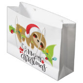 Niedlicher Weihnachtsurlaub Kawaii Große Geschenktüte (Vorderseite Schrägansicht)
