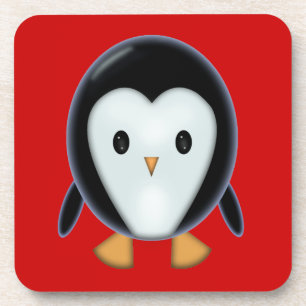 Niedlicher Weihnachtsurlaub Penguin Set von 6 Unte Getränkeuntersetzer