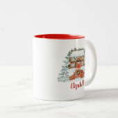 Niedlicher Weihnachtsurlaub Zweifarbige Tasse (VorderseiteRechts)
