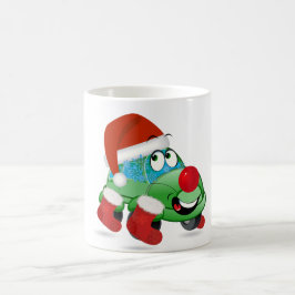 Niedlicher Weihnachtswagen Cartoon Kaffeetasse