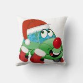 Niedlicher Weihnachtswagen Cartoon Kissen (Rückseite)