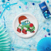 Niedlicher Weihnachtswagen Cartoon Pappteller (Party)