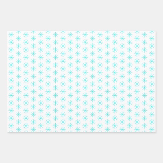 Niedlicher Weihnachtswalrus und Schneeflocken Geschenkpapier Set (Vorderseite 3)