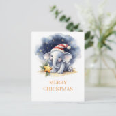 Niedlicher Weihnachtswasserelementar Postkarte (Stehend Vorderseite)