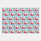 Niedlicher WeihnachtsWeihnachtsmann Geschenkpapier Set (Vorderseite)