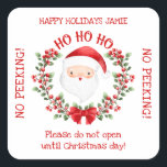 Niedlicher Weihnachtsweihnachtsweih Keine nächtlic Quadratischer Aufkleber<br><div class="desc">Niedlich Weihnachten Weihnachten Weihnachtsmann Keine Pisse Platz Aufkleber. Passen Sie es mit Ihrem Text an. Matching Artikel sind in meinem Geschäft verfügbar.</div>