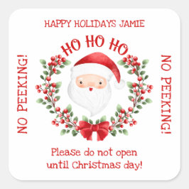 Niedlicher Weihnachtsweihnachtsweih Keine nächtlic Quadratischer Aufkleber