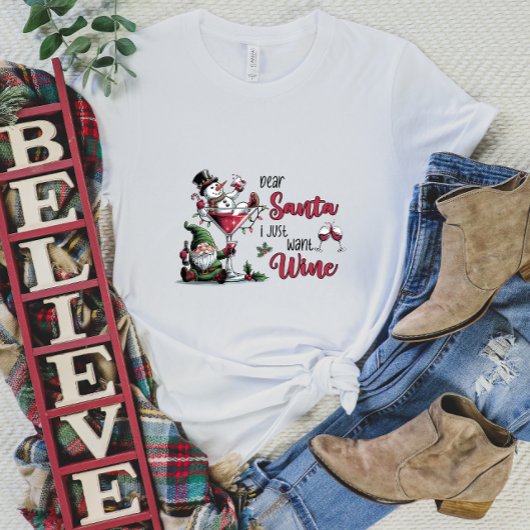Niedlicher Weihnachtswein T - Shirt