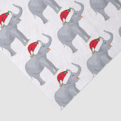 Niedlicher Weihnachtsweiße Elefant in der Weihnach Seidenpapier (Detail)