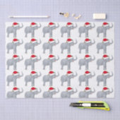 Niedlicher Weihnachtsweiße Elefant in der Weihnach Seidenpapier (Handwerk)