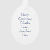 Niedlicher WeihnachtsWelpe auf einer schneebedeckt Ornament (Rückseite)