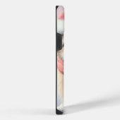 Niedlicher Weihnachtswelpen in der Weihnachtsmannm iPhone Hülle (Rechte Seite)